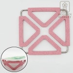 MD 접이식 냄비받침대 사각핑크 다용도받침 냄비트레이 : 모던마켓V