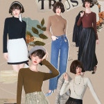 데님 기모 반폴라 레깅스 요정 아 슬림 추동 소프트 웨어 웜업 슬림 기모 반폴라 : 천앤브릭 유한회사