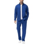 BGOWATU 남성용 운동복 2피스 러닝 스포츠 트레이닝복 남성 풀집 운동 재킷 및 바지 의상 Black Small : 네이처피치