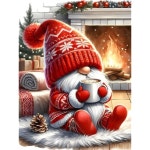 Chirstmas Gnome 다이아몬드 페인팅 키트, 초보자를 위한 5D Diamond Art DIY 풀 드릴 점 그림 공예 홈 월 장식 12 x 16 인치 G4772-US... 