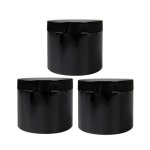 10개 300ml 크림 용기 블랙 빈 PET 플라스틱 화장품 항아리 89Dia. 바디 스크럽 포트 와이드 입 병 : 미주세구