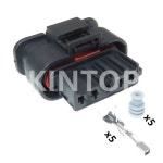 벤츠 BMW VW 872-860-541 차량용 에어 계량  1세트 5핀 AC 어셈블리 자동 방수 커넥터 밀폐형 소켓 : 나라라멀리