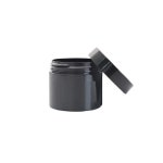 10개 300ml 크림 용기 블랙 빈 PET 플라스틱 화장품 항아리 89Dia. 바디 스크럽 포트 와이드 입 병 : 미주세구