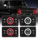 1986년 Che-vrolet CK 10 직사각형 H4656 H4651 H4642 H4652 Peterbilt 357 378 379 XR400 XR250 XR650에 레드 DRL : 더에일리아컴퍼니