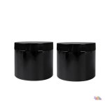 10개 300ml 크림 용기 블랙 빈 PET 플라스틱 화장품 항아리 89Dia. 바디 스크럽 포트 와이드 입 병 : 미주세구