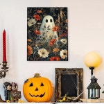 할로윈 다이아몬드 아트 키트 - 5D 페인팅, 고스트 젬 아트, 월 홈 데코 공예 12x16인치 페인팅 G4729 : 트렌디이오