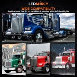 쉐보레 트럭 밴용 LEDMIRCY 4x6인치 LED 조명 4PCS 하이 로우 빔 직사각형 H4651 H4652 H4656 H4666 H6545 H4668 H4642 : 굿스타트20