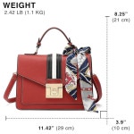 스칼튼 퀼트 크로스바디 사첼, 체인 스트랩 숄더백, 가죽 미니 핸드백, H2065 Beige/Red Small : PickEver