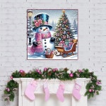 갠터 크리스마스 5D 다이아몬드 아트 키트, 초보자용 페인팅 스노우맨 풀 드릴 도트, 젬 공예품 14x14인치 벽 장식 G8417-US : 트렌디이오