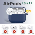 청소 키트와 열쇠고리포함 여성 남성용 애플제품 호환 AirPods Pro 3세대(USBC 케이블)호환 AirPods Pro 3 케이스(2025)용 Rfun... 