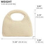 스칼레톤 퍼퍼 토트백 - 여성용 어깨 및 여행용 핸드백, H2139 Off White C : PickEver