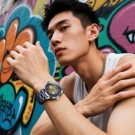 남성 자동 시계 스켈레톤 다이아몬드 럭셔리 기계식 셀프 와인딩 드레스 손목 1 G9901: Black band & Bla : 그린피플23