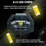 SANVI SV01 Bi Led 프로젝터 렌즈 3.0 Hella 3R G5 헤드 라이트 H1 H4 LED H7 9005 9006 램프 개조 12V 자동차 Led 조명 : 프린스타53