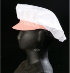 [까운나라] C-57 오렌지 체크챙 위생모자, 식품 회사 공장 제조 단체 위생모자 : 까운나라