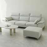 동서가구 뉴테라 천연면피가죽 소파 스툴포함, 카멜, 3인용 : 주식회사 동서가구