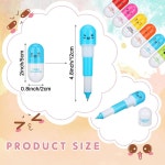 DS-IX 귀여운 개폐식 DS 모양의 약국 웃는 12PCS 볼펜 A0 형광펜 얼굴 알약 캡슐 미니 12pcs stochastic : 뉴런리프트