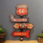 레트로 간판 미국 엔틱 빈티지 이정표 포지판 카페 바버샵 A : 셀트러스트