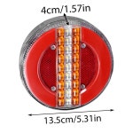 카세파 원형 트레일러 트럭 LED 리어 스톱 브레이크 턴 테일 라이트 12-24V 트레일러에 적합 : 더앨리쉬컴퍼니