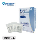 메디컴 서지컬 라텍스장갑 세이프터치 플래티넘 플러스 멸균장갑 50페어 4박스 : 남자선물천국