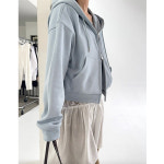 유니섹스 피그먼트 오버핏 숏 후드 투웨이 집업 2color : 마이민스 Mymins