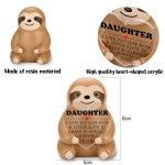 써니존 귀여운 나무늘보 장식, 엄마의 딸 생일 선물, 사랑하는 천천히, 엄마 아빠의 졸업 크리스마스 스타킹, 웃긴 SCC6 Daughter : 글로픽구