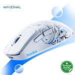 Waizowl Ogm Pro V2 3 모드 하데스 마우스 폴링 레이트 경량 30000dpi PAW3950 8K PC 액세서리 맞춤형 무선 : 준블루82