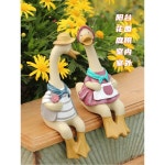 화단 거위 장식 인형 오리 소품 커플 정원 조형물 인테리어 마당 들오리 한 쌍 : 민트고