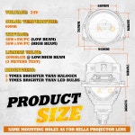 버스용 24V Bi-LED 렌즈 모듈, Hella G5 3R 프로젝터용 LED 헤드라이트, H1 H4 H7 9005 9006 헤드램프, LED 조명 액세서리 : 프린스타53
