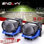 130W 3 인치 Bi LED 렌즈 36000LM LED 헤드 라이트 프로젝터 자동차 조명 Hella 3R LED 전조등 자동차 액세서리 개조 : 프린스타53