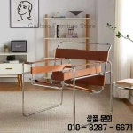 북유럽 Vassili 레저 의자 단일 중세 산업 스타일 네트워크 바우 하우스 안장 가죽 간단한 사진 : 반월무역11