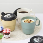 뚜껑있는머그컵 등산 스프 보온보냉 사무실머그컵 : 민채엄마