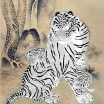 민화 도안 호작도 호랑이 가족 그림 까치 전통 한국화 수업용 강습용 따라그리기 밑그림 : 모담화방