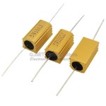 1개 골드 알루미늄 하우징 고출력 저항기 RX24-5W 0.1R 1R 2 3 4 5 6 8 10 20 47 300 옴 1K : 루바인