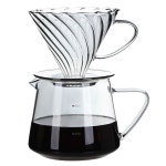 언브레이커블 - 커피 메이커 750ML/25OZ, 필터 홀더가 있는 내열 붕규산 유리 드 , 가정 및 사무실용 BPA 프리 수동 브루어 Y1-H1165... 