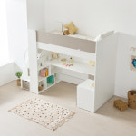 원마인드 올인원 시즌2 성인 원룸 높은 벙커침대프레임 와이드책상책장 세트 SS : 주식회사 원마인드