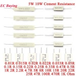 2-10Pcs 5W 10W 시멘트 저항 0.1~1K 옴 0.1R 0.22R 1R 47R 5 와트 BPR56 권선 : Trunos Trading
