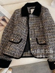재킷 더블 여성 겨울 블랙 쇼트 절묘한 트위드 봄 2 : 도도다몰