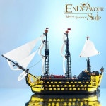 캐리비안 엔데버 해적선 마이크로 빌딩 블록 조립 3D 모델 영화 미니 피규어 장난감 크리스마스 선물 : 원클릭마켓01