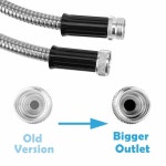 보울라이프 메탈 쇼트 가든 호스 3피트 커넥터, 제습기용 배수 호스 소형 물 호스 확장 고압 비브 릴 익스텐더, RV 실외용 식수 호스 1 Feet... 