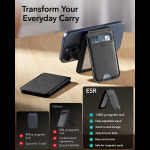 iPhone용 ESR MagSafe 지갑 iPhone 15141312용 가죽 지갑 스탠드조절 가능 스탠드 포함 iPhone 1312 미니 카드 3개용 아님 : 히어앤나우2