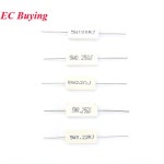 2-10Pcs 5W 10W 시멘트 저항 0.1~1K 옴 0.1R 0.22R 1R 47R 5 와트 BPR56 권선 : Trunos Trading