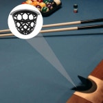 소포트 6pcs 당구장 수납 레버랙 바스켓 스포츠용품 블랙우드 가죽 6문 수납포켓 : 덱이픽스