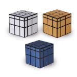 QiYi 미러 매직 큐브 퍼즐 속도 매직 큐브 아이 장난감 골드 실버 스티커 스티커 3x3x3 : 히어앤나우3