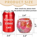 코브조 6팩 유리 보티브 캔들 홀더, 작은 로맨틱 스테인드 모자이크 티라이트 아로마테라피 램프, 결혼식 테이블 중앙 장식용 홀더 컵, 홈 데코... 