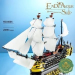 캐리비안 엔데버 해적선 마이크로 빌딩 블록 조립 3D 모델 영화 미니 피규어 장난감 크리스마스 선물 : 원클릭마켓01