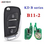 KEYDIY B 시리즈 B11-2 2 단추 범용 KD 리모컨 KD-MAX KD900 URG200 KD-X2 미니 DS 스타일용 : ogongcp