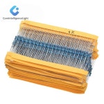 100pcs 1/4W 1R~22M 1% 금속 저항기 220R 100R 1K 1.5K 2.2K 4.7K 2K2 4K7 옴 : Trunos Trading