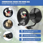 MEKOH 압력 세척 호스 릴 100ftx3/8 /130ftx1/4 , 4000PSI 헤비 듀티 파워 세척 호스 릴 M22-14 피팅, 핸드 크랭크 메탈 릴 벽/트레일러/밴... 