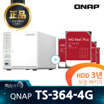 큐냅 TS-364-4G 12TB (4TBx3) WD RED Plus 3년보증 HDD : 퍼스테이지 Mall
