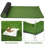 마이요이 인조 잔디 잔디 러그, 3.3피트 x 33피트 대형 리얼리스틱 잔디 잔디 카펫 롤, 실내 야외 정원 조경견을 위한 배수구가 있는 두꺼운... 